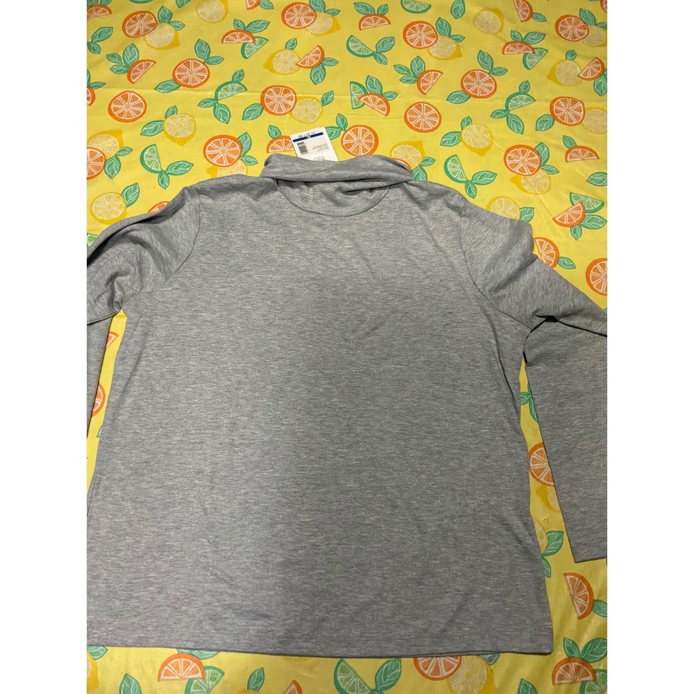 Normcore Womens Emily Daniels Turtleneck Top XL Heather Grey